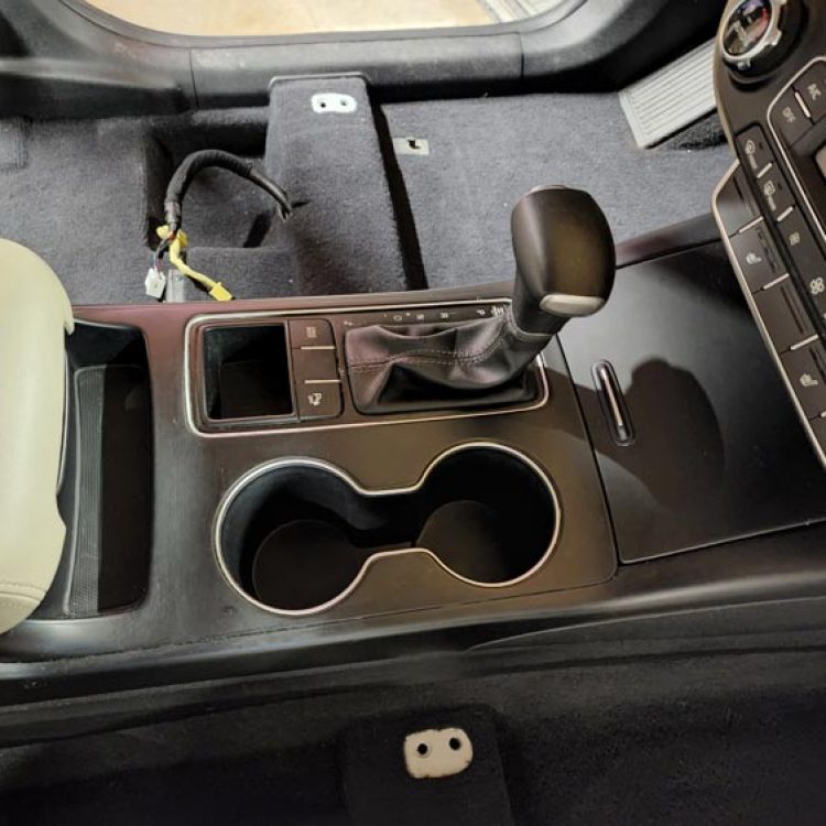 Auto detailing after - center console