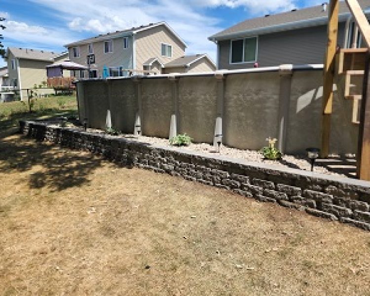 Retaining Wall and Pool